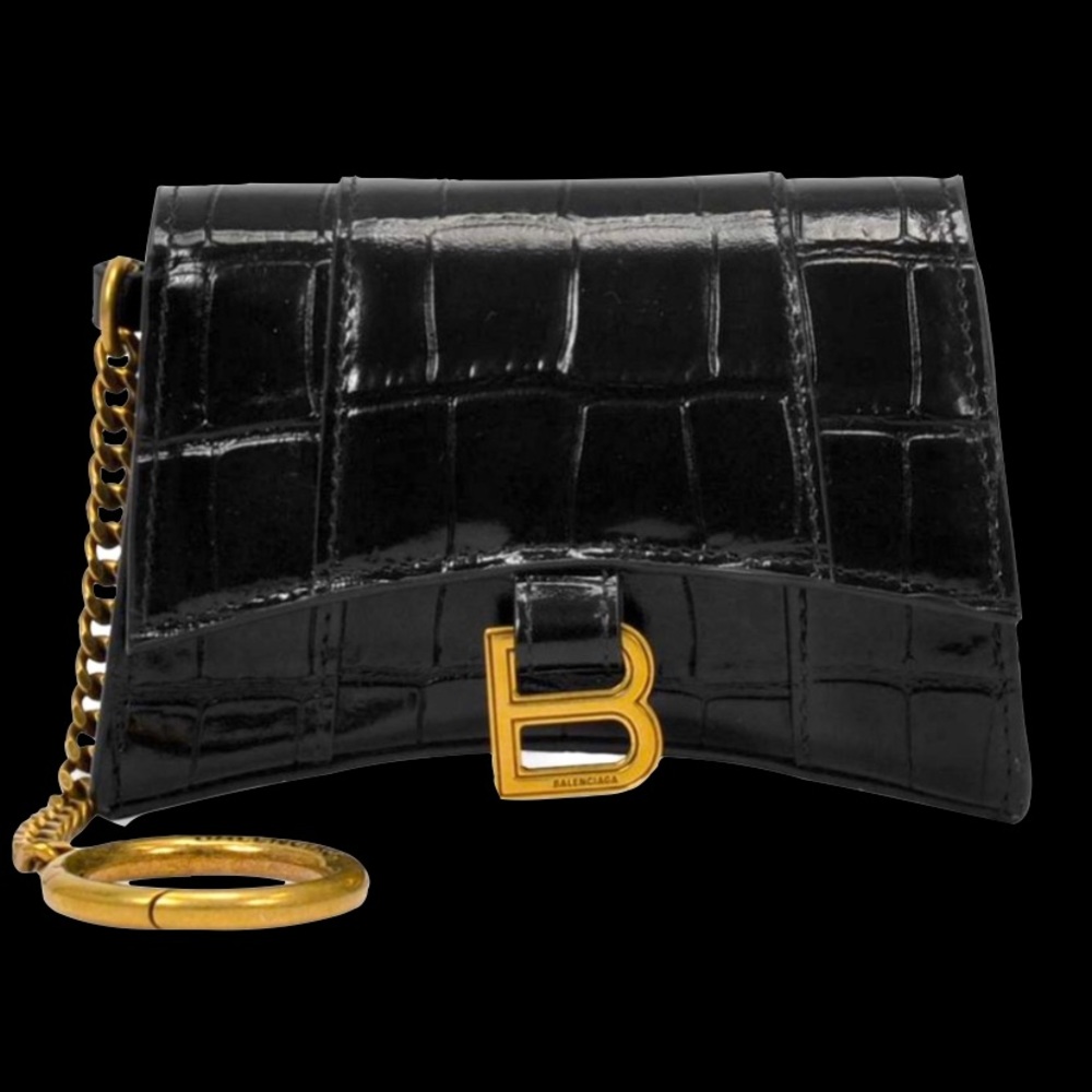 💯 Balenciaga HourGlass ⏳ card case with keychain